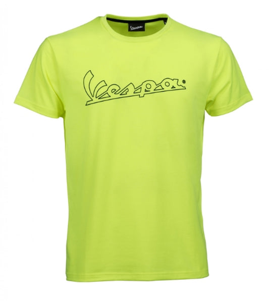 Vespa T-Shirt, Vespa Fluo Gelb, Vespa Merchandising, Vespa Bekleidung