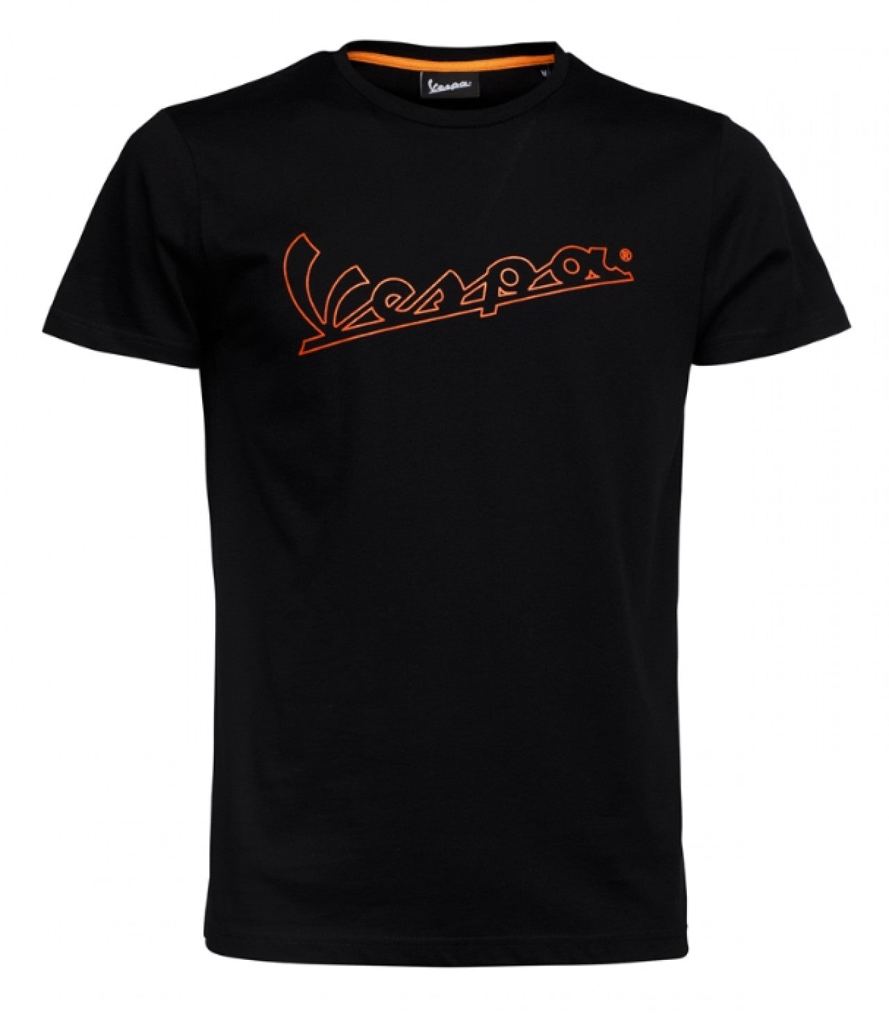 schwarzes Vespa T-Shirt, Vespa Fluo, Vespa Merchandising, Vespa Bekleidung, Vespa T-Shirt