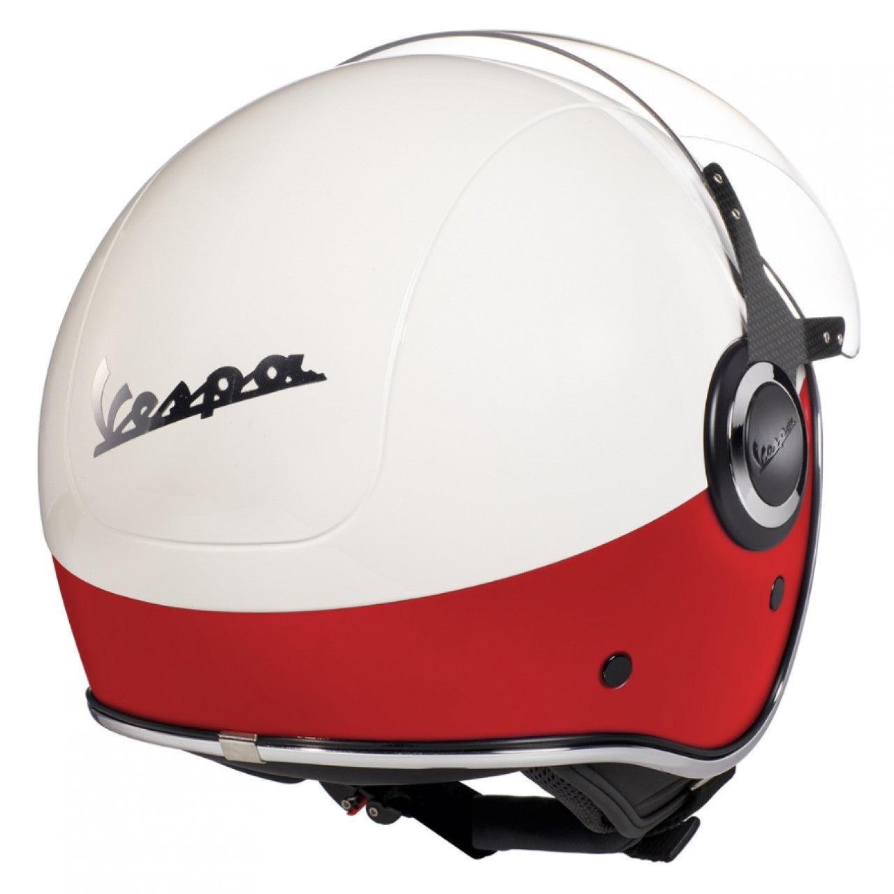 Vespa Jethelm, VJ weiß-rot, Vespa Helm , Rollerhelm