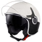 Vespa Jethelm, VJ weiß-schwarz, Vespa Helm, Rollerhelm