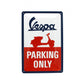 Vespa Metallschild Vespa parking only