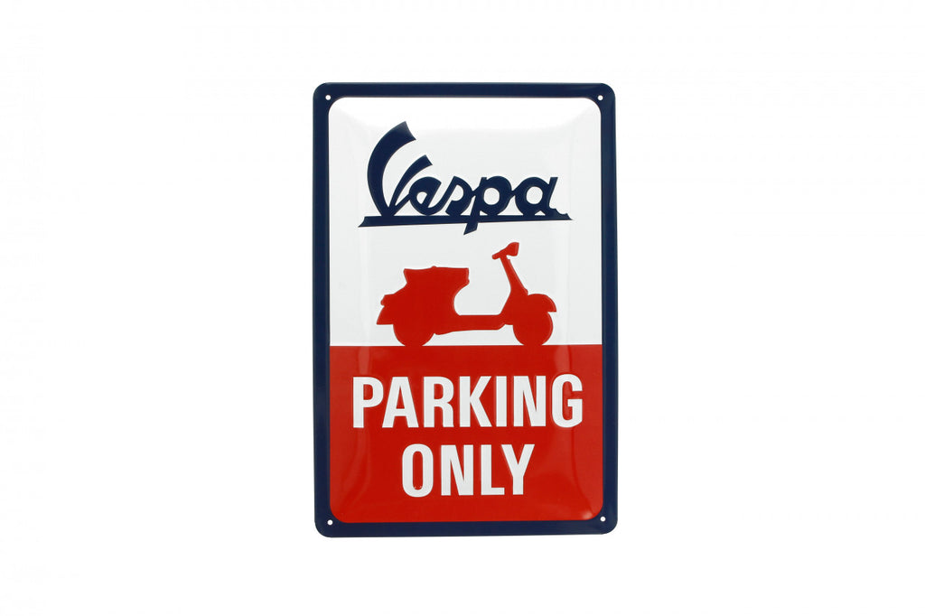 Vespa Metallschild Vespa parking only