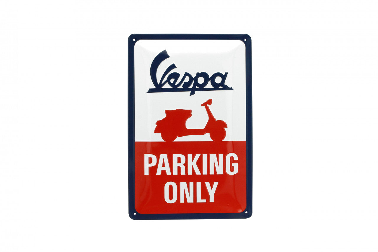 Vespa Metallschild Vespa parking only