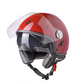 Helmo Milano Demi Jet, Eos Red, Helmo Milano Helm Rot , Vespahelm rot , rollerhelm rot, Helmo Milano Helm mit Visieren günstig , Helmo Milano Helme mit langem Visier, Helmo Milano Helme, EOS Vespa Helme, schlichte Vespa Helme mit langem klaren Visier