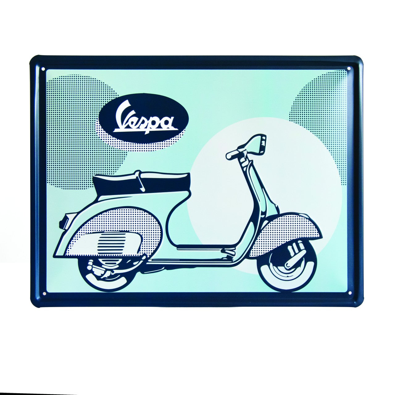 Blaues Vespa Metallschild 