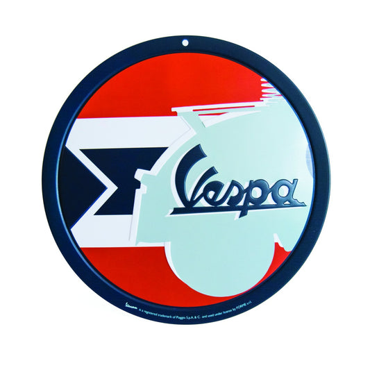 Vespa Metallschild Vespa Blechschild  : Vespa Schild rot :  Vespa Schild für die Wand, Vespa Metallschilder 