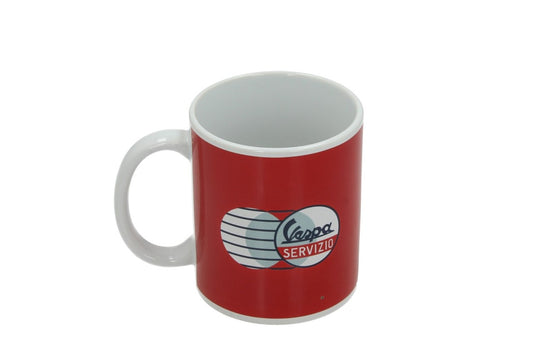 Vespa Tasse Servizio Dunkelrot, Vespa Tasse, Tasse mit Vespamotiv