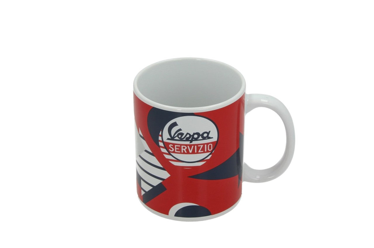 Vespa Tasse mit Logo Rot, Vespa Tasse, Tasse mit Vespamotiv