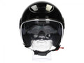 Vespa Jethelm VJ1 Schwarz, Vespa Helm schwarz , Rollerhelm schwarz, Vespa Helm schwarz glänzend