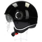 Vespa Jethelm VJ1 Schwarz, Vespa Helm schwarz , Rollerhelm schwarz,  Vespa Helm schwarz glänzend
